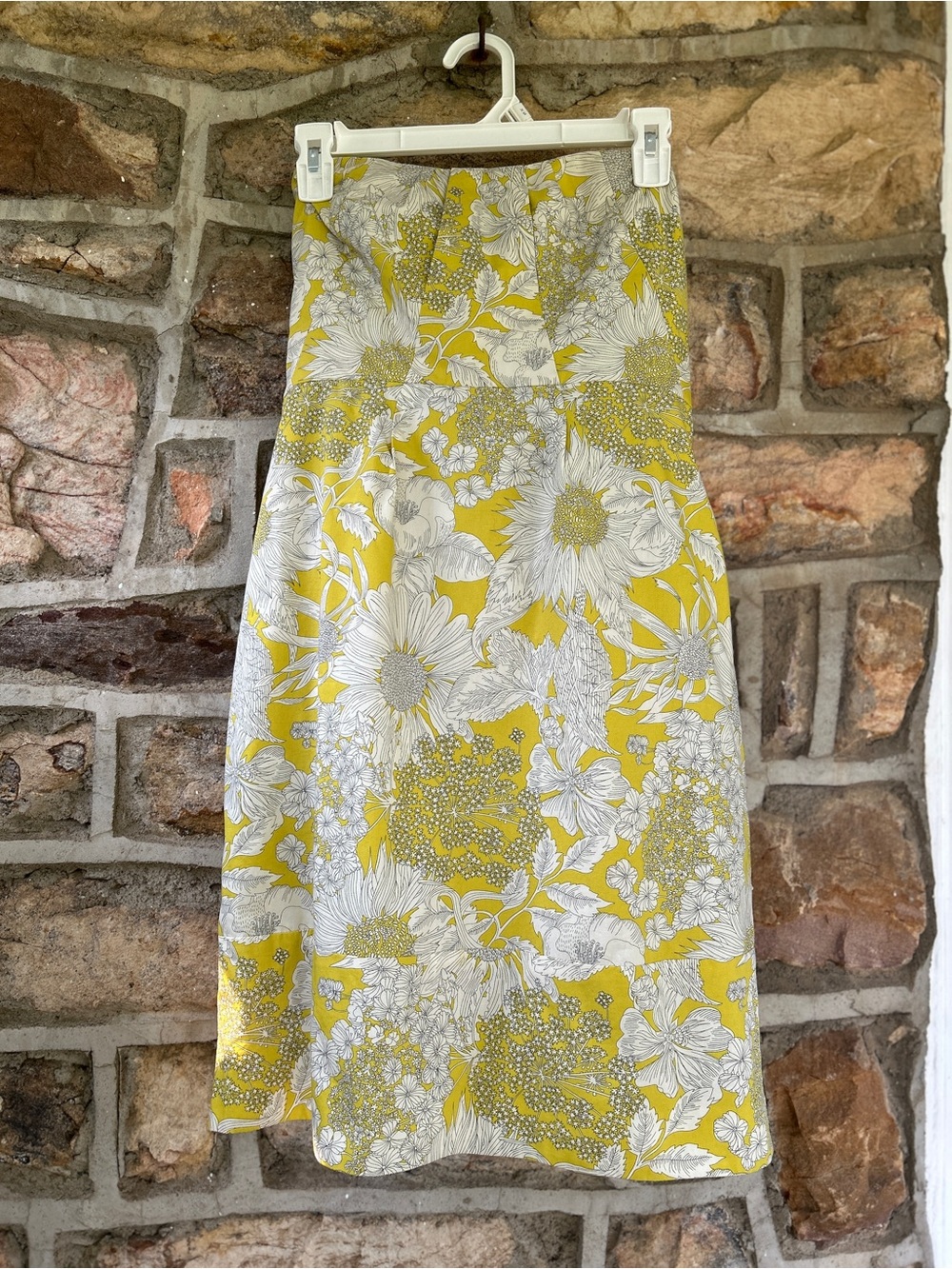 Beautiful J. Crew Strapless Floral Dress, Size 4